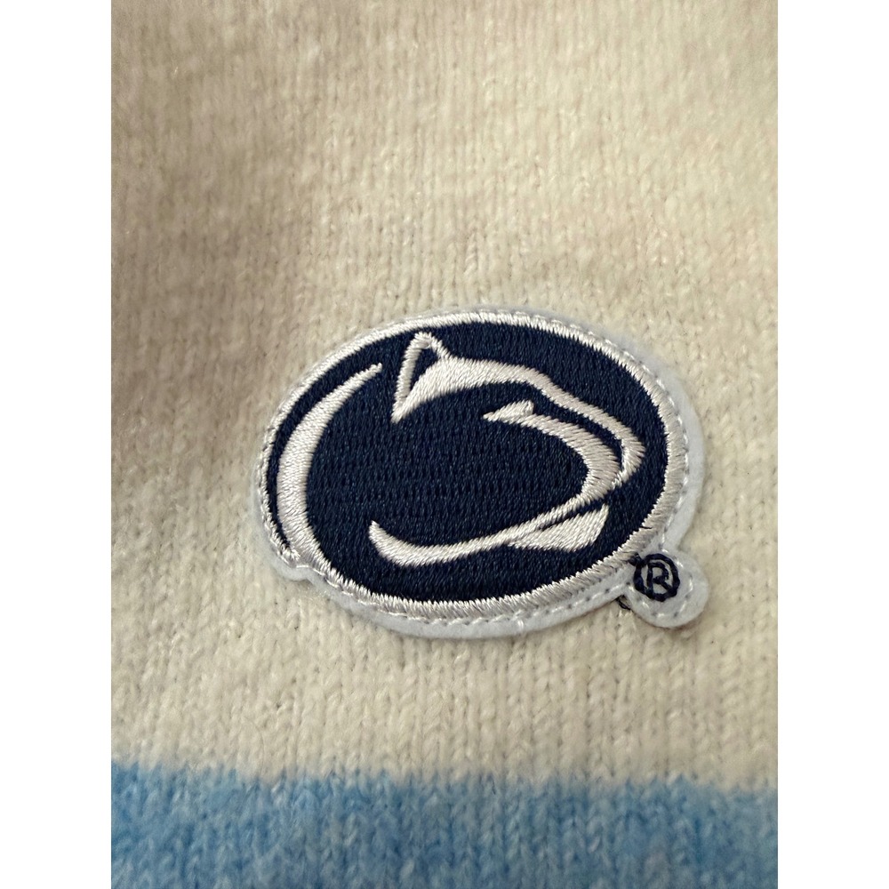 Lusso Penn State Nittany Lions Simone Striped Mock Neck Sweater Ink Blue XXL NEW